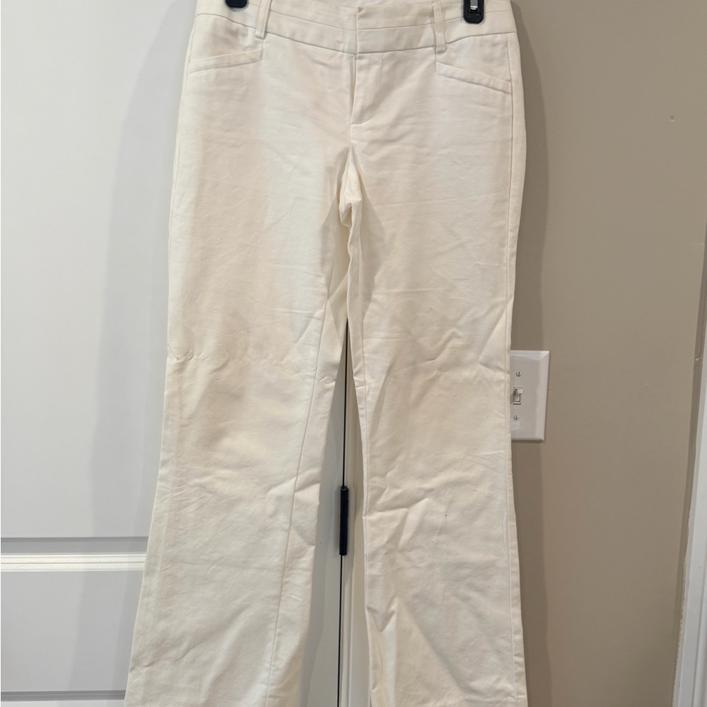 Banana Republic Cream Flare Pants